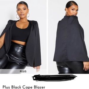 Black cape blazer